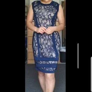 Candalite Navy Blue Lace Dress - size S